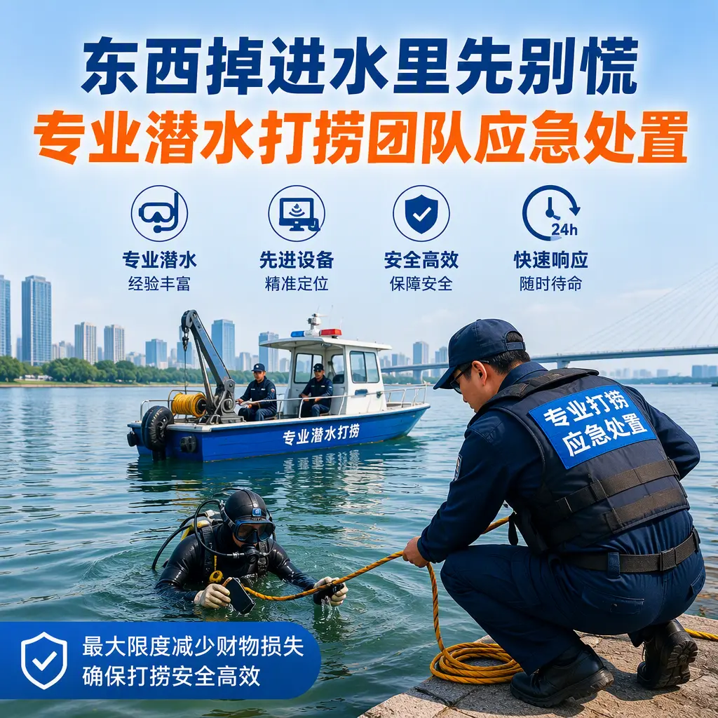 新抚东西掉进水里先别慌，专业潜水打捞团队应急处置